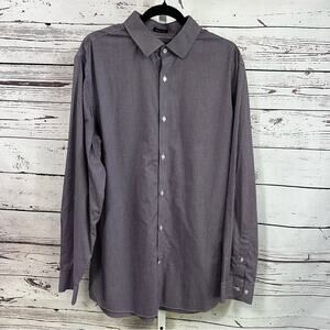 Men's Edit | Banana Republic Men's Purple Checkered Dress Shirt XL